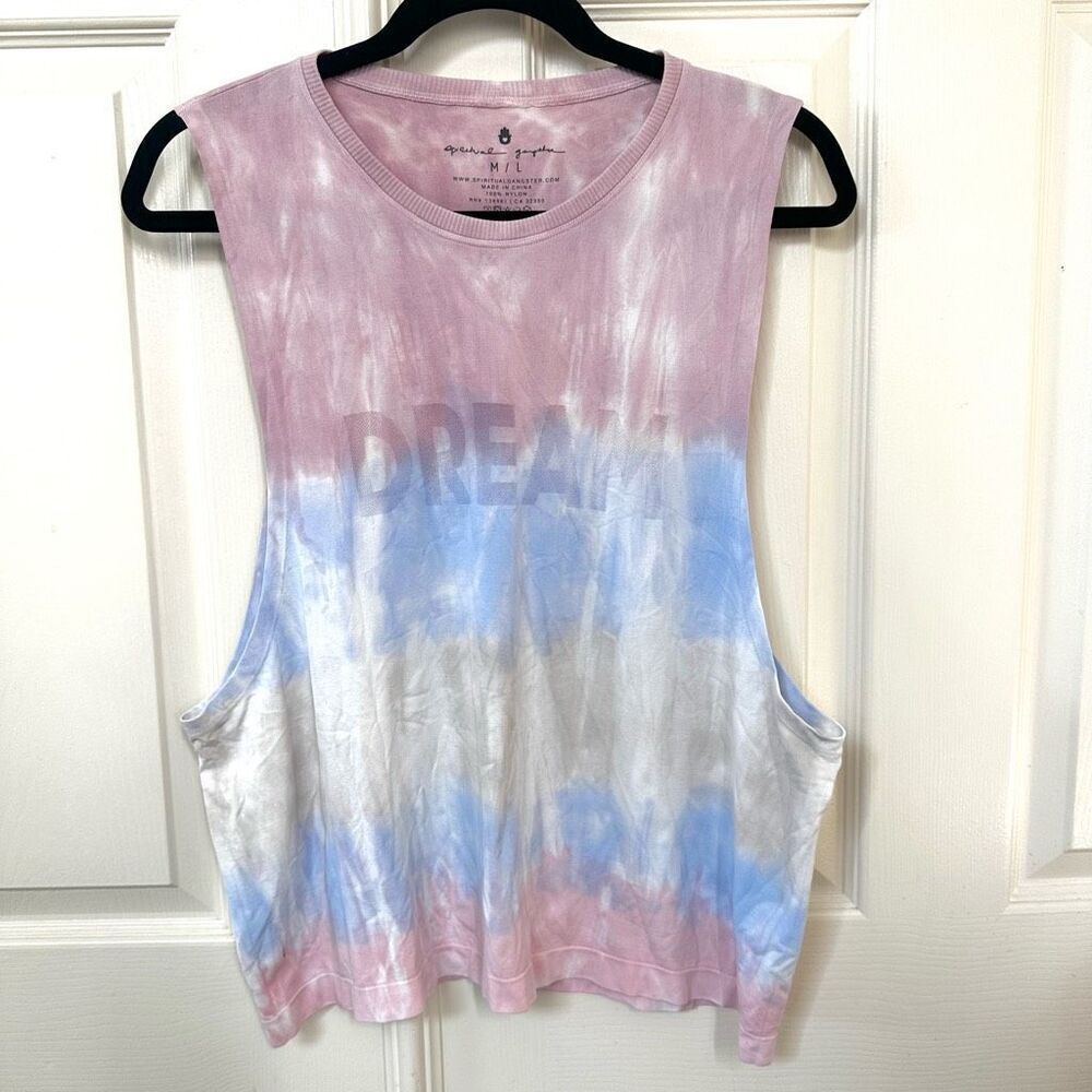 Spiritual Gangster active flow tie dye tank top